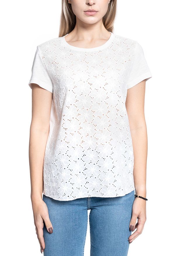 Mustang - BLUZKA DAMSKA MUSTANG Alina C Lace CLOUD DANCER 1009070 2020