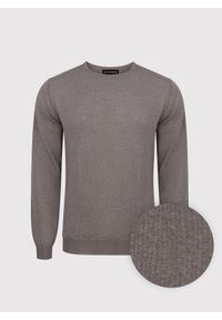 Pako Lorente - PAKO LORENTE – Brązowy sweter męski z wełny merino. Kolor: brązowy. Materiał: wełna. Wzór: gładki. Sezon: zima