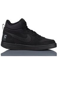 Buty sportowe młodzieżowe Nike Court Borough Mid. Kolor: czarny. Model: Nike Court. Sport: turystyka piesza