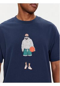 New Balance T-Shirt Basketball Style MT41578 Granatowy Relaxed Fit. Kolor: niebieski. Materiał: bawełna #4