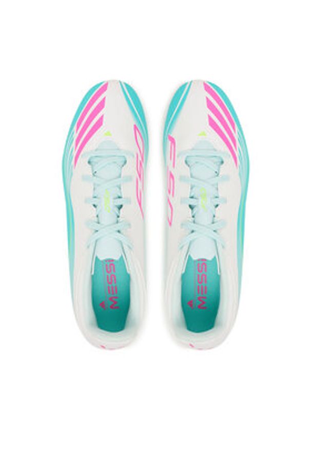 Adidas - adidas Buty do piłki nożnej F50 Messi Club Fg/Mg JQ0946 Turkusowy. Kolor: turkusowy. Materiał: materiał