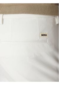 BOSS Spodnie materiałowe Kaito1_T 50487754 Biały Slim Fit. Kolor: biały. Materiał: bawełna, syntetyk