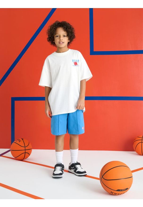 Sinsay - Koszulka z nadrukiem na plecach - kremowy. Kolor: kremowy. Wzór: nadruk