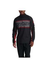 Bluza męska Spyder Paramount 1/2 Zip. Kolor: czarny. Sezon: zima. Styl: sportowy