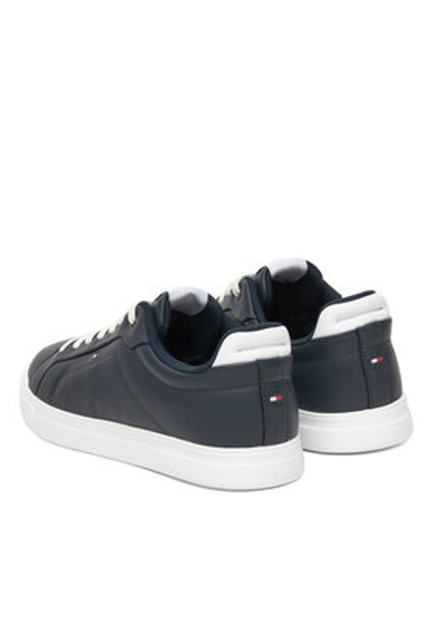 TOMMY HILFIGER - Tommy Hilfiger Sneakersy Icon Court Light Ess FM0FM05678 Granatowy. Kolor: niebieski. Materiał: skóra