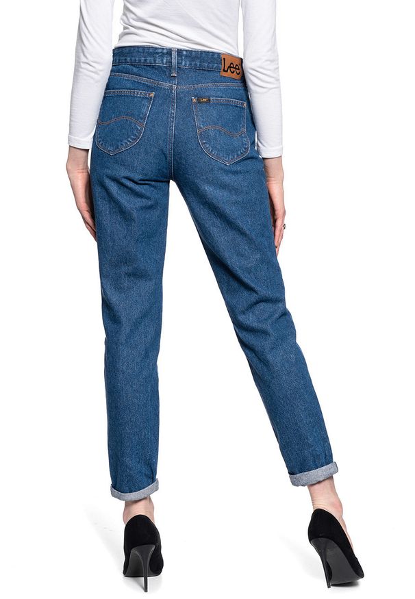 Lee - LEE MOM STRAIGHT DAMSKIE SPODNIE JEANSOWE L32IGAPP 112107558
