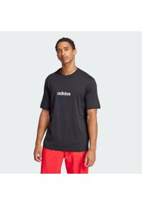 Adidas - Koszulka Essentials Linear Single. Kolor: biały, wielokolorowy, czarny