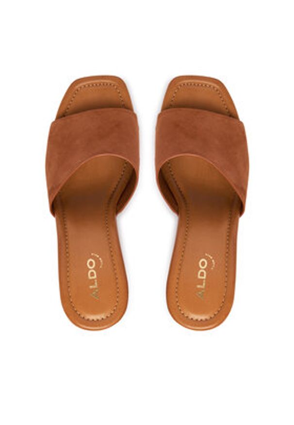 Aldo Klapki Grounded 14298773 Brązowy. Kolor: brązowy. Materiał: zamsz, skóra