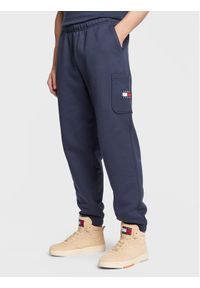 Tommy Jeans Spodnie dresowe DM0DM15849 Granatowy Regular Fit. Kolor: niebieski. Materiał: dresówka, bawełna