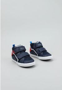 Geox - Buty GEOX B KILWI BOY Niebieski. Okazja: na co dzień. Kolor: niebieski. Materiał: tkanina, skóra