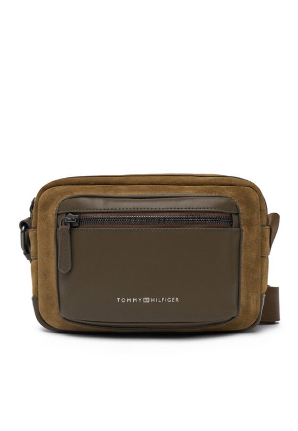 TOMMY HILFIGER - Tommy Hilfiger Saszetka Th Casual Suede Camera Bag AM0AM13231 Zielony. Kolor: zielony. Materiał: zamsz, skóra
