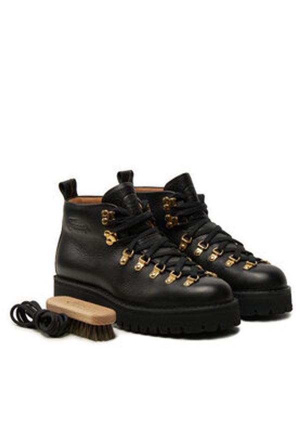 Fracap Trapery Magnifico M120 Czarny. Kolor: czarny. Materiał: skóra