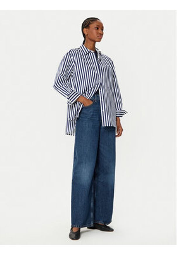TOMMY HILFIGER - Tommy Hilfiger Jeansy WW0WW43712 Granatowy Wide Leg. Kolor: niebieski