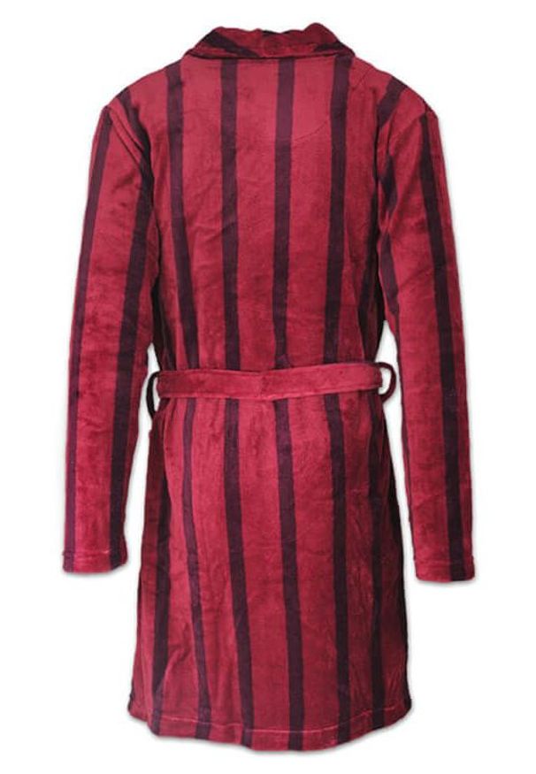 Brave Soul - Szlafrok Męski, Bordowo-Czerwony w Paski, Miękki, bez Kaptura, Wiązany -BRAVE SOUL. Typ kołnierza: bez kaptura. Kolekcja: plus size. Kolor: czerwony. Materiał: materiał, skóra. Wzór: paski