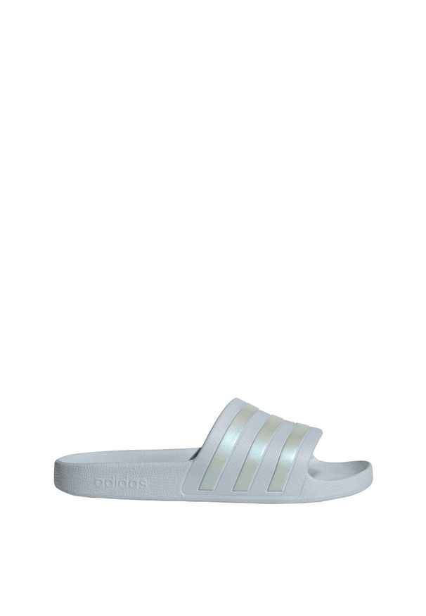 Adidas - Klapki adilette Aqua. Kolor: niebieski, wielokolorowy, szary. Styl: elegancki