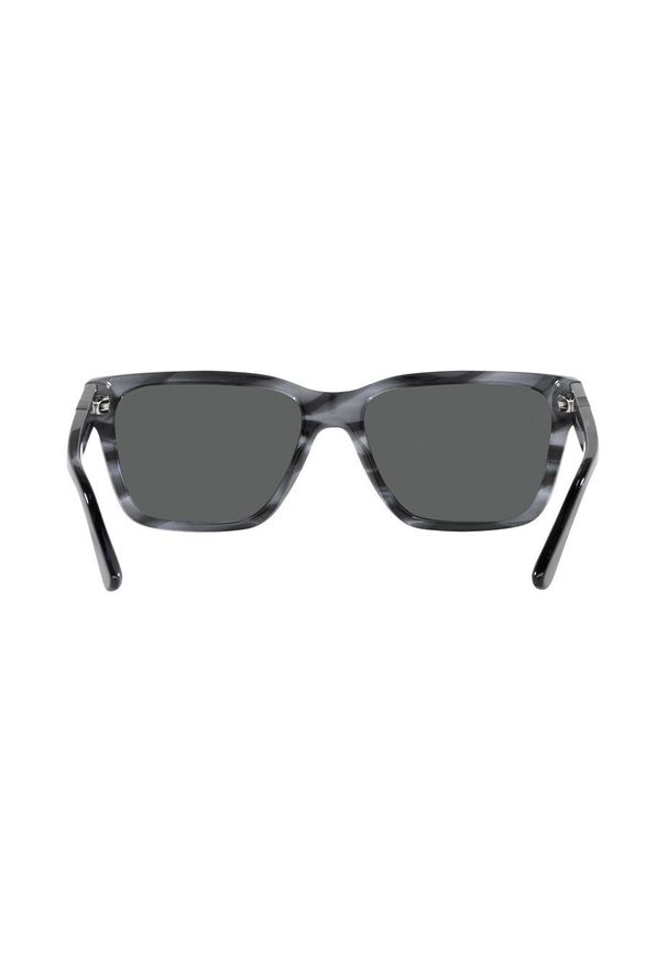 Emporio Armani okulary przeciwsłoneczne męskie kolor granatowy. Kształt: prostokątne. Kolor: niebieski