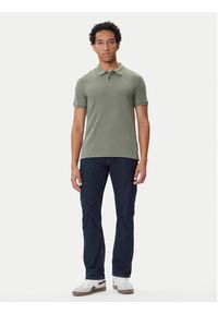 Mustang Polo Pierre 1016880 Zielony Slim Fit. Typ kołnierza: polo. Kolor: zielony. Materiał: bawełna #4