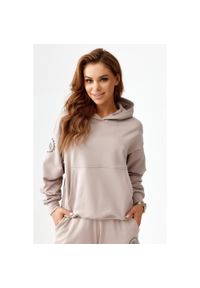 ROUGH RADICAL - Bluza sportowa dresowa dla kobiet Rough Radical Pery Hoodie. Kolor: beżowy. Materiał: dresówka. Sport: fitness