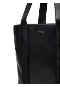 Calvin Klein Torebka Webbing Strap Tote LV04F3289G Czarny. Kolor: czarny. Materiał: skórzane #3