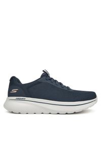skechers - Skechers Sneakersy Go Walk Arch Fit N-Joy 217078 NVY Granatowy. Kolor: niebieski. Materiał: materiał