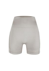 BESHAPED - Szorty fitness damskie Beshaped Lift Me Up z kieszeniami. Kolor: szary. Materiał: nylon. Sport: fitness