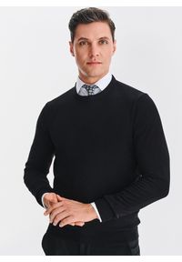 Pako Lorente - PAKO LORENTE - Czarny sweter męski. Okazja: na co dzień. Kolor: niebieski, czarny. Materiał: nylon, wiskoza. Sezon: jesień. Styl: casual #6