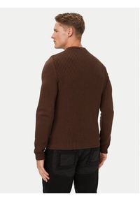 Aeronautica Militare Sweter 262MA1571UL00409 Brązowy Regular Fit. Kolor: brązowy. Materiał: bawełna #2