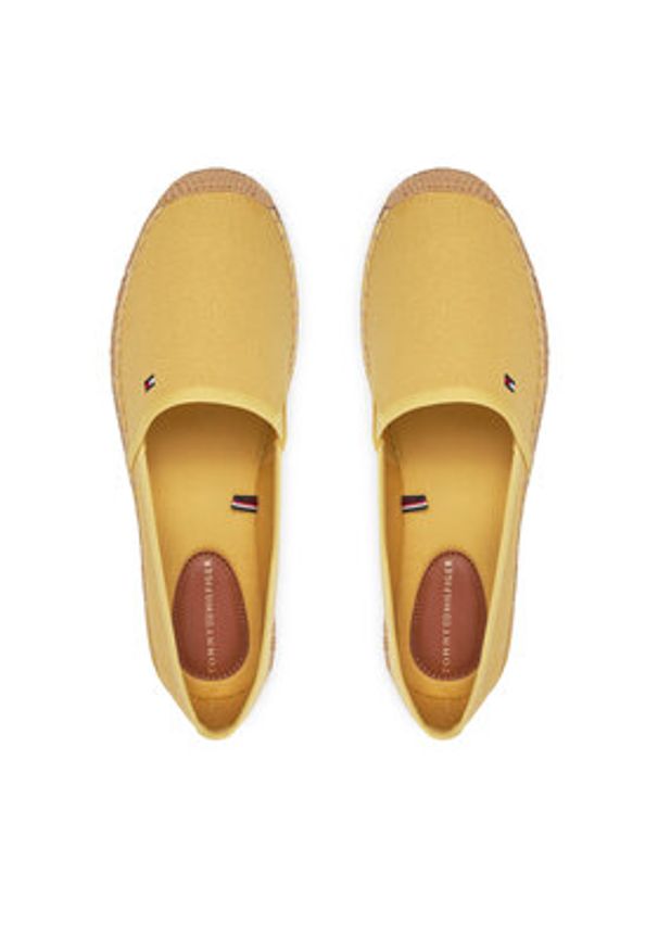 TOMMY HILFIGER - Tommy Hilfiger Espadryle Flag Canvas Espadrille FW0FW08541 Żółty. Kolor: żółty. Materiał: materiał