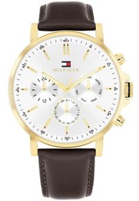Zegarek TAYMA Męski Tommy Hilfiger Tyson Classic Silver/Gold Dial Brown Leather (1710713) #1