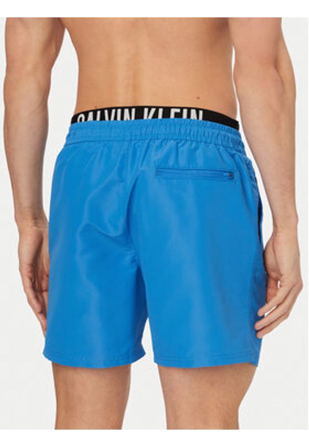 Calvin Klein Swimwear Szorty kąpielowe LV00N61015 Niebieski Regular Fit. Kolor: niebieski. Materiał: syntetyk
