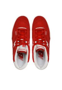 New Balance Sneakersy BB550VND Czerwony. Kolor: czerwony. Materiał: zamsz, skóra
