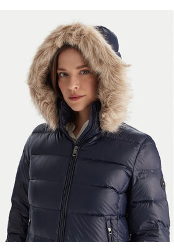 TOMMY HILFIGER - Tommy Hilfiger Kurtka puchowa WW0WW47354 Granatowy Slim Fit. Kolor: niebieski. Materiał: syntetyk