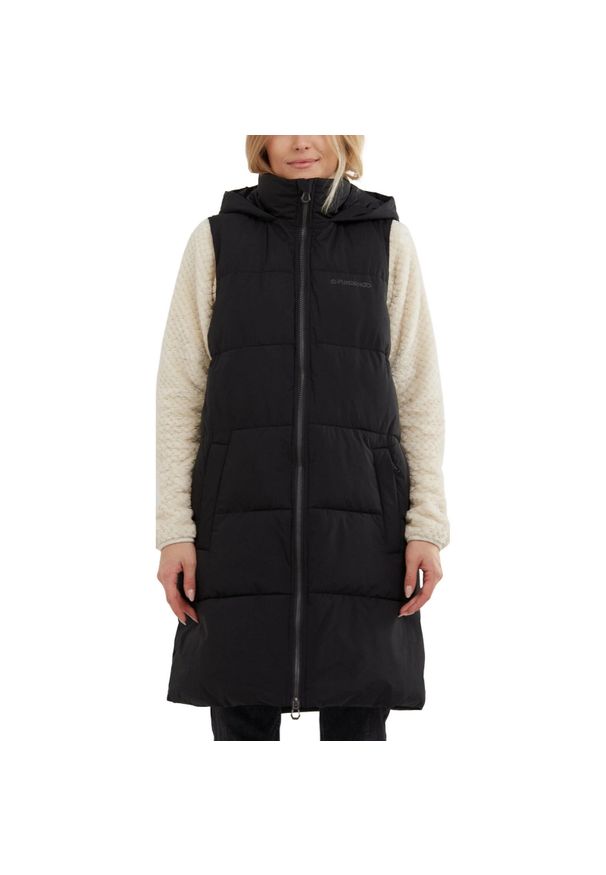 FUNDANGO - Kamizelka Fundango Scarlet Padded Vest, Kobiety. Kolor: czarny. Materiał: poliester, materiał. Sezon: zima