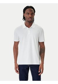Calvin Klein Polo Birdseye LV04LF208G Biały Regular Fit. Typ kołnierza: polo. Kolor: biały. Materiał: bawełna #1