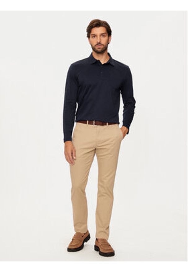 Pierre Cardin Polo C5 30604.3055 Granatowy Regular Fit. Typ kołnierza: polo. Kolor: niebieski. Materiał: bawełna