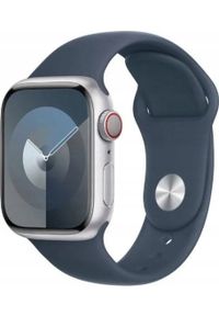 Smartwatch Apple APPLE Watch Series 9 GPS 41mm Silver Aluminium Case with Storm Blue Sport Band - S/M. Rodzaj zegarka: smartwatch. Styl: sportowy