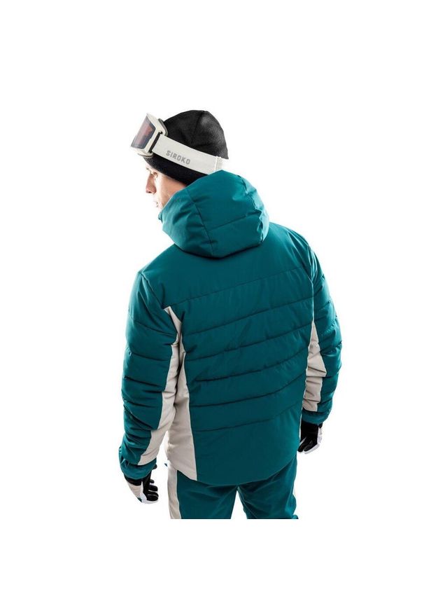 SIROKO - Męska kurtka narciarska Sporty zimowe Siroko W7 La Hoya. Kolor: zielony. Materiał: materiał, softshell. Sezon: zima. Sport: narciarstwo