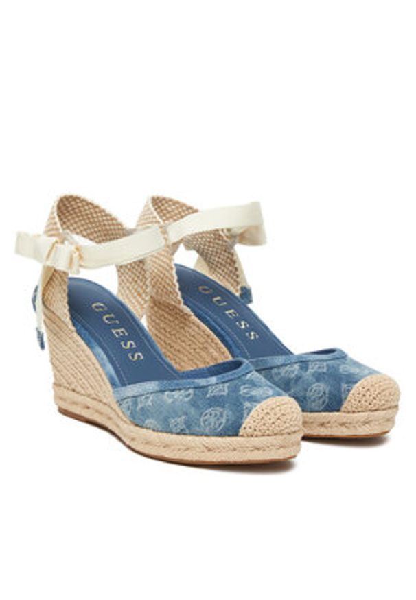 Guess Espadryle FLJCYR DEN04 Niebieski. Kolor: niebieski. Materiał: skóra