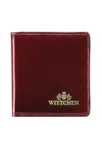 Wittchen - Damski portfel ze skóry lakierowany mały bordowy. Kolor: czerwony. Materiał: lakier, skóra