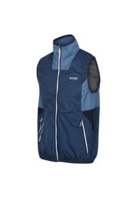 Kamizelka turystyczna męska Lankin Regatta softshell. Kolor: niebieski. Materiał: softshell. Długość rękawa: bez rękawów. Sport: turystyka piesza