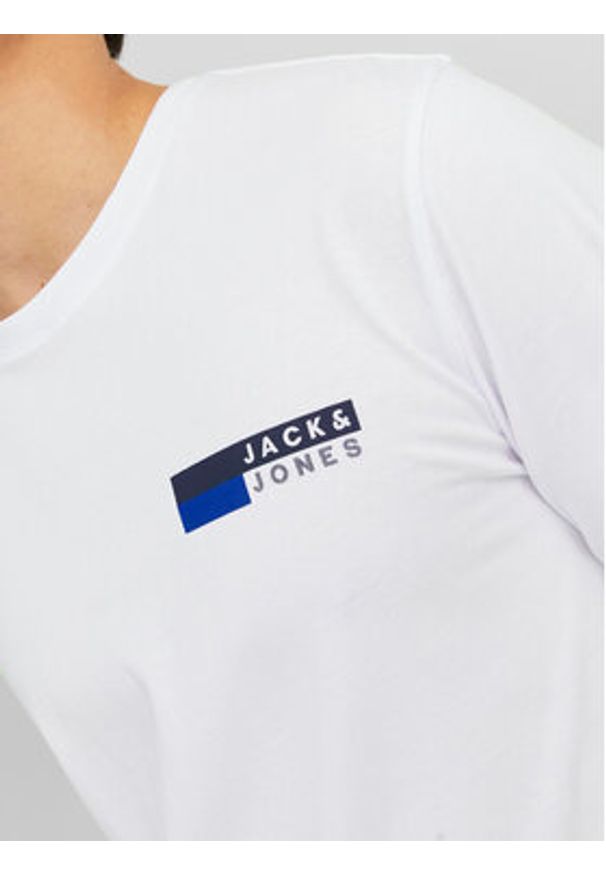 Jack & Jones - Jack&Jones T-Shirt Corp 12233999 Biały Standard Fit. Kolor: biały. Materiał: bawełna