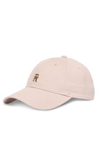 TOMMY HILFIGER - Tommy Hilfiger Czapka z daszkiem Th Elevated Chic Cap AW0AW17631 Różowy. Kolor: różowy. Materiał: bawełna #1