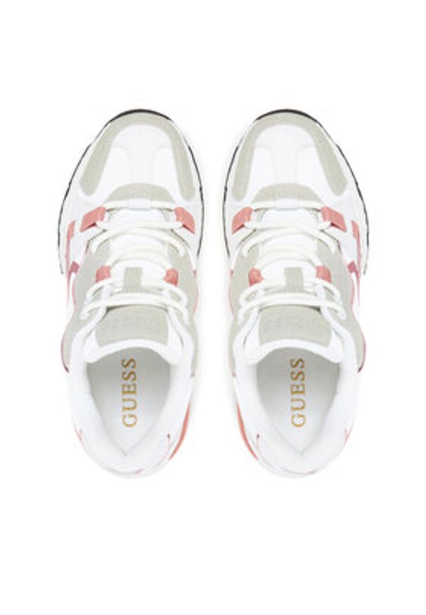 Guess Sneakersy FLJCAR ELE12 Różowy. Kolor: różowy. Materiał: skóra