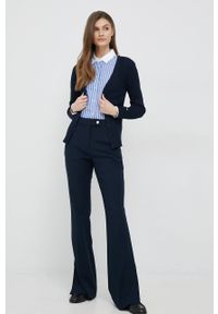 TOMMY HILFIGER - Tommy Hilfiger kardigan damski kolor granatowy lekki. Kolor: niebieski. Materiał: włókno #4