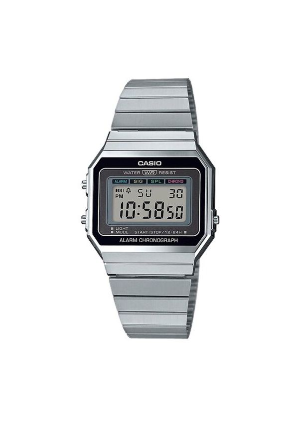 Casio Zegarek Vintage A700WE-1AEF Srebrny. Kolor: srebrny. Styl: vintage