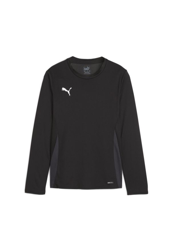 Dziecięcy dżersej z długim rękawem Puma TeamGoal. Kolor: czarny. Materiał: jersey. Długość rękawa: długi rękaw. Długość: długie. Sport: piłka nożna