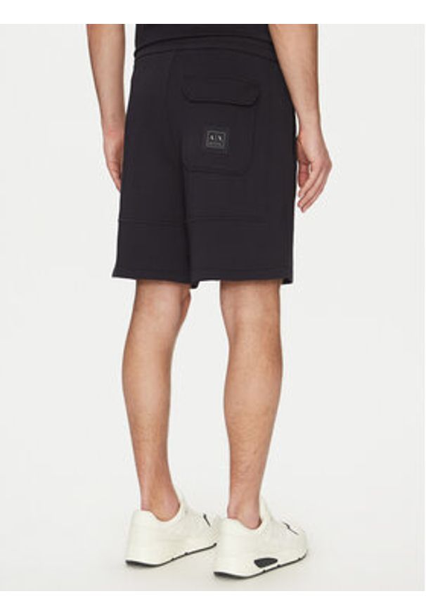 Armani Exchange Szorty sportowe XM000355 AF10818 UB101 Granatowy Regular Fit. Kolor: niebieski. Materiał: bawełna. Styl: sportowy