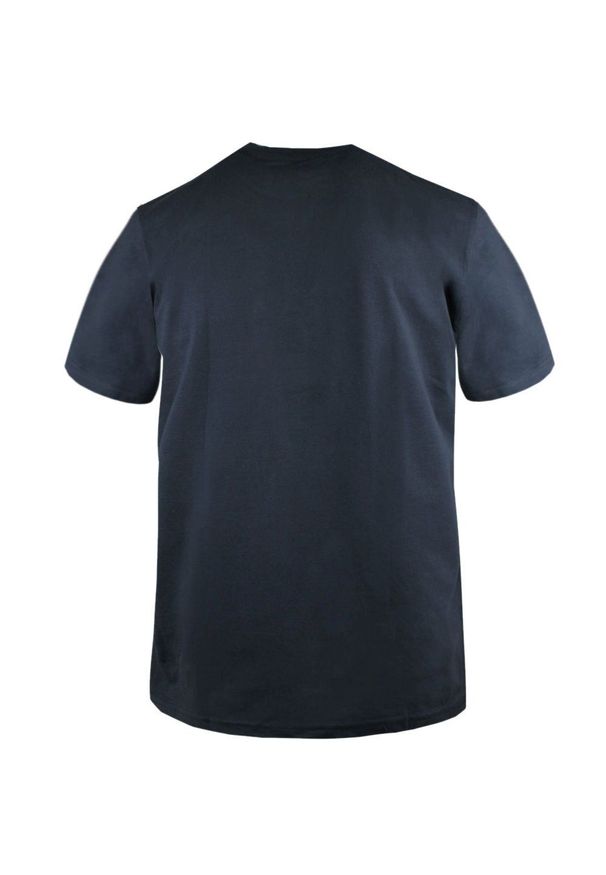 Granatowy Męski T-Shirt, Dekolt z Guzikami - Pako Jeans. Okazja: na co dzień. Kolor: niebieski. Materiał: bawełna. Styl: casual