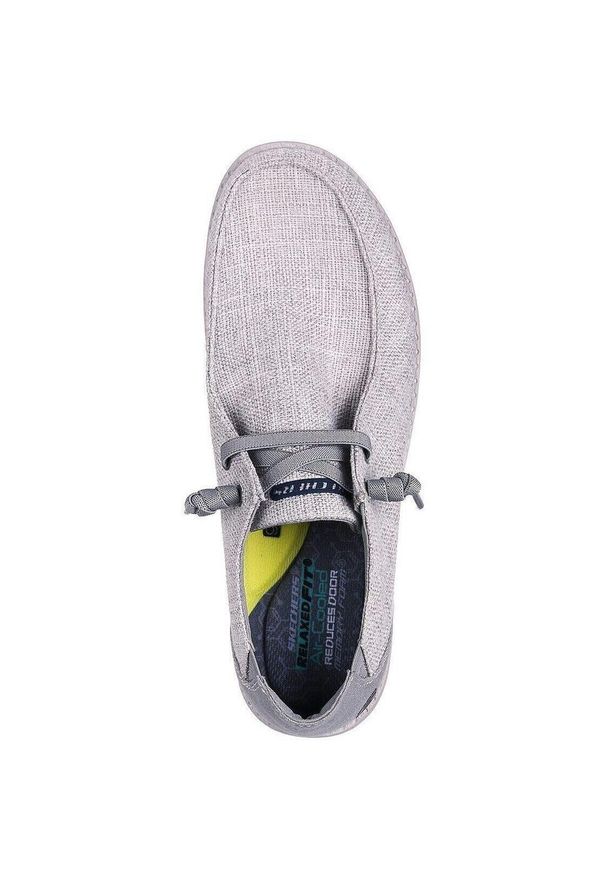 skechers - Adidasy Skechers Melson-nela, Mężczyźni. Kolor: szary. Materiał: tkanina. Sport: turystyka piesza
