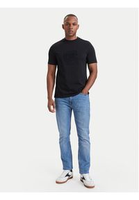 Karl Lagerfeld - KARL LAGERFELD T-Shirt 755071 564250 Czarny Regular Fit. Typ kołnierza: dekolt w karo. Kolor: czarny. Materiał: bawełna #5